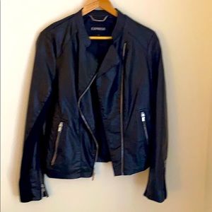 Express leather moto jacket